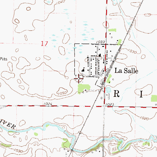 Topographic Map of La Salle Lutheran Cemetery, MN
