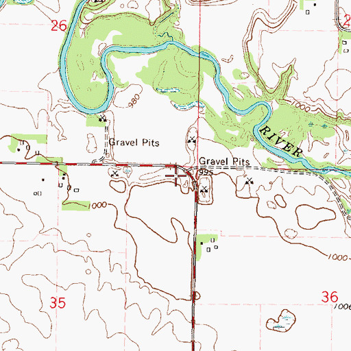 Topographic Map of Old Catholic Church Cemetery (historical), MN