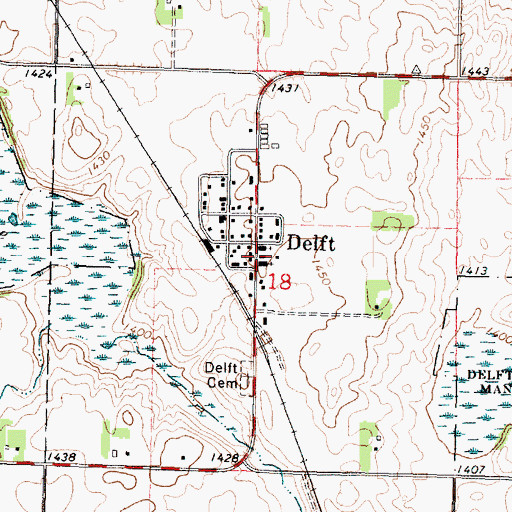 Topographic Map of Immanuel Mennonite Church, MN