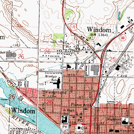 Topographic Map of Saint Francis Xavier Catholic Church, MN