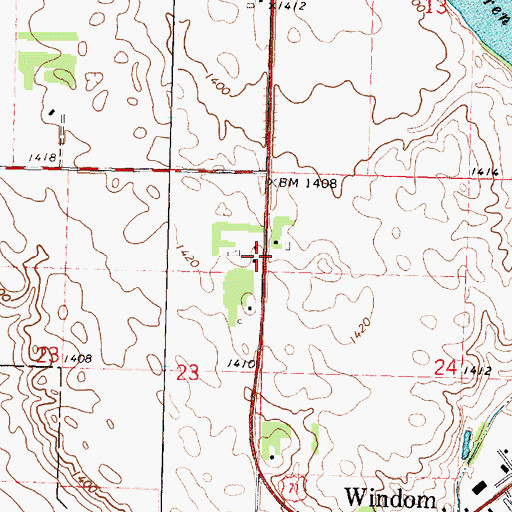 Topographic Map of Seventh Day Adventist Church, MN