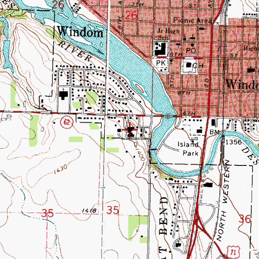 Topographic Map of Good Samaritan Community Care Center, MN