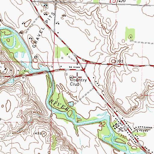 Topographic Map of Windom Country Club, MN