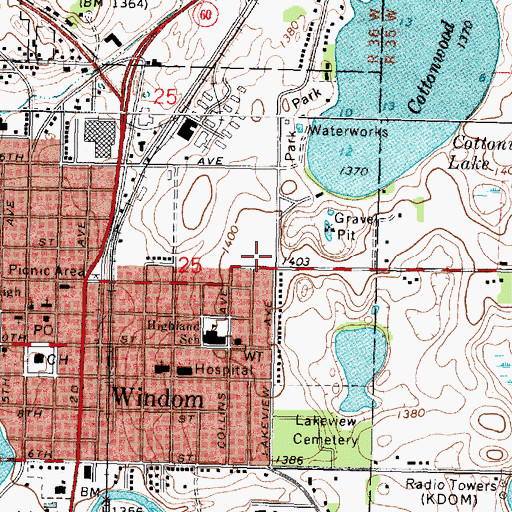 Topographic Map of Kastle Kingdom Park, MN