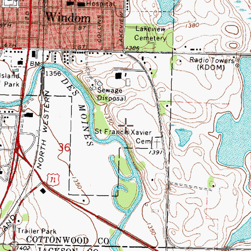 Topographic Map of Mayflower Park, MN