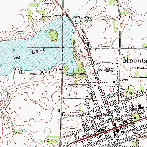 Topographic Map of Lawcon Park, MN