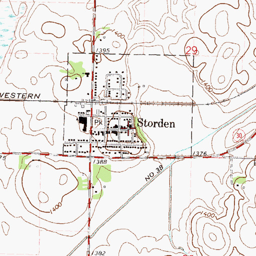 Topographic Map of Bethany Lutheran Church, MN