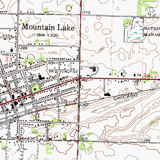 Topographic Map of Heritage Village Museum, MN