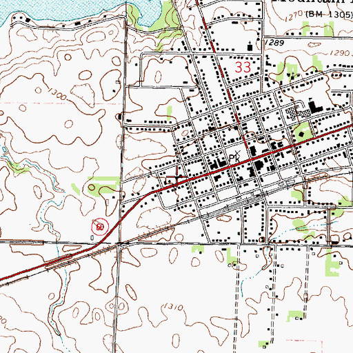 Topographic Map of First Mennonite Church, MN