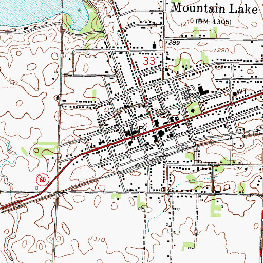 Topographic Map of Bethel Mennonite Church, MN