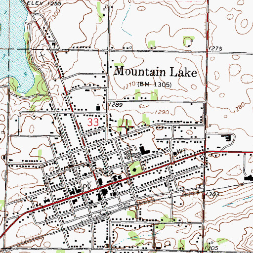 Topographic Map of First Presbyterian Church, MN