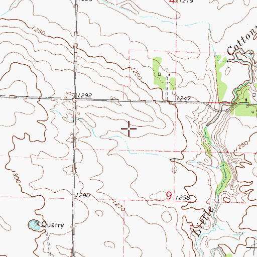 Topographic Map of Jeffers Petroglyphs Historic Site, MN