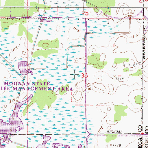 Topographic Map of Moonan State Wildlife Management Area, MN