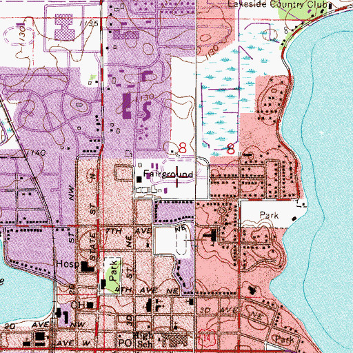 Topographic Map of Waseca County Fairgrounds, MN