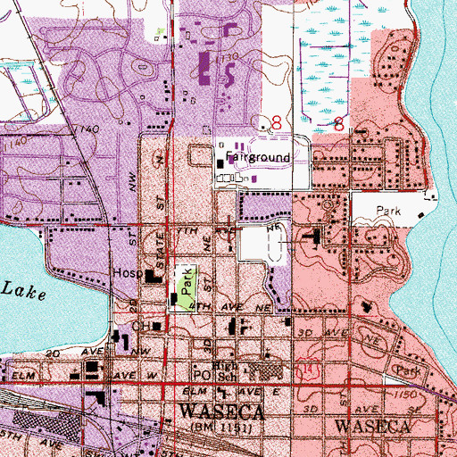 Topographic Map of Loon Lake Park, MN