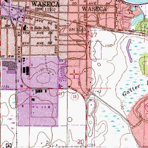 Topographic Map of Southview Park, MN