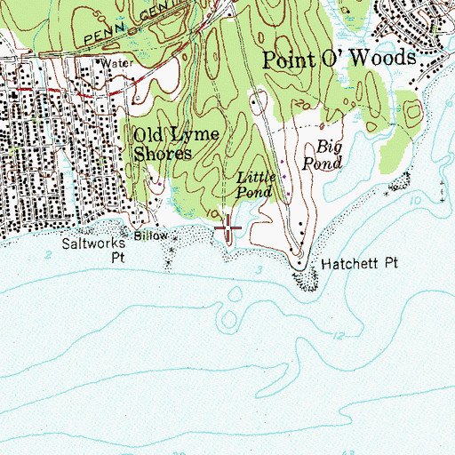 Topographic Map of Armstrong Brook, CT