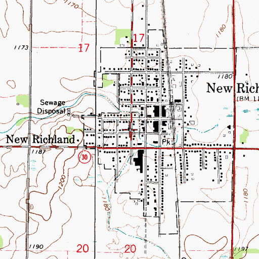 Topographic Map of Church of All Saints, MN
