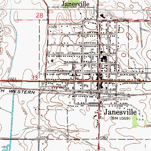 Topographic Map of Saint Ann's Parish, MN
