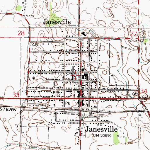 Topographic Map of Trinity Lutheran Church, MN