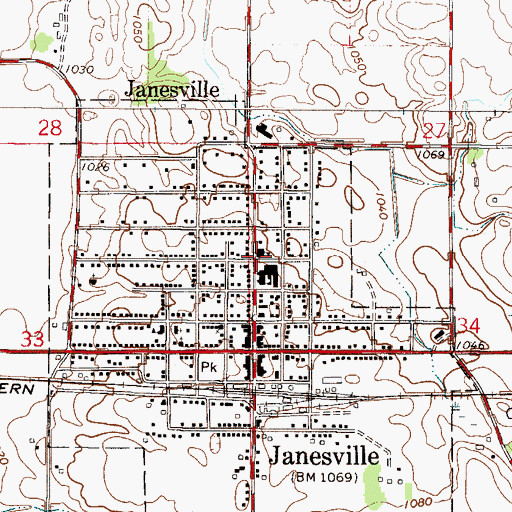 Topographic Map of Trinity Lutheran School, MN