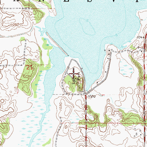 Topographic Map of Lakeview Park, MN