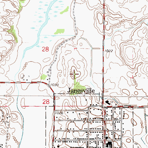 Topographic Map of Prairie Ridge Golf Course, MN