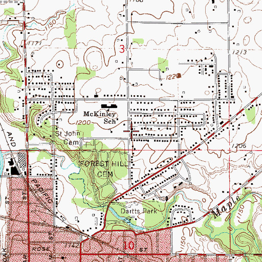 Topographic Map of Christian Family Church, MN