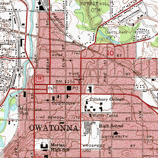 Topographic Map of Good Samaritan Church, MN