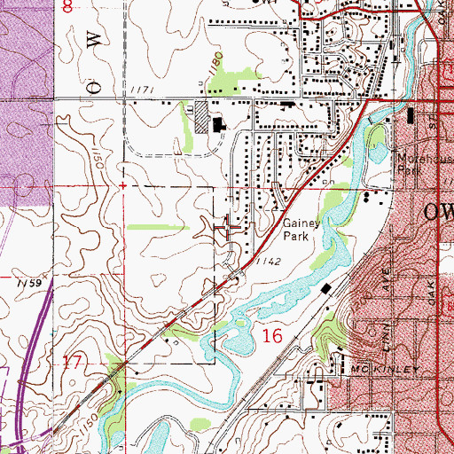 Topographic Map of Emmanuel Evangelical Lutheran Church, MN