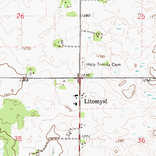 Topographic Map of Holy Trinity Catholic Church, MN