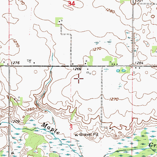 Topographic Map of Havana Hills Golf Course, MN