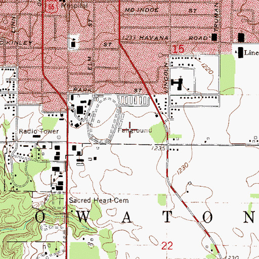Topographic Map of Steele County Fairgrounds, MN