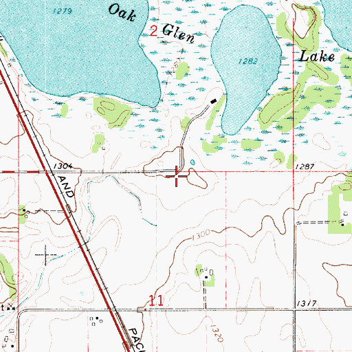 Topographic Map of Blooming Prairie Country Club, MN