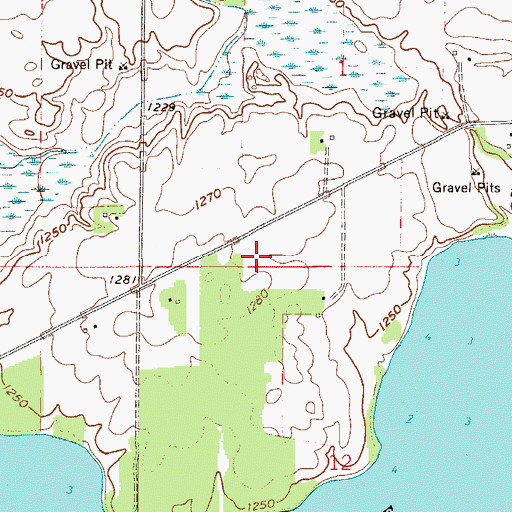 Topographic Map of Geology of the Rice Lake Area Historical Marker, MN