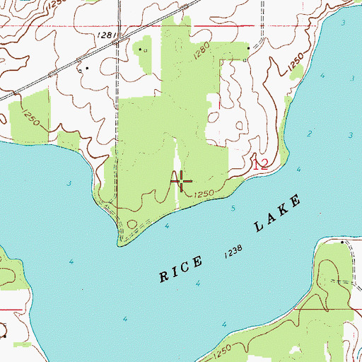 Topographic Map of Rice Lake State Park, MN