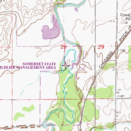 Topographic Map of Somerset State Wildlife Management Area, MN