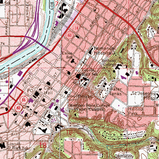 Topographic Map of Saints Peter and Paul's Catholic Church, MN