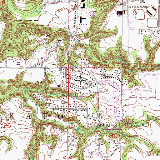 Topographic Map of Church of the Nazarene, MN