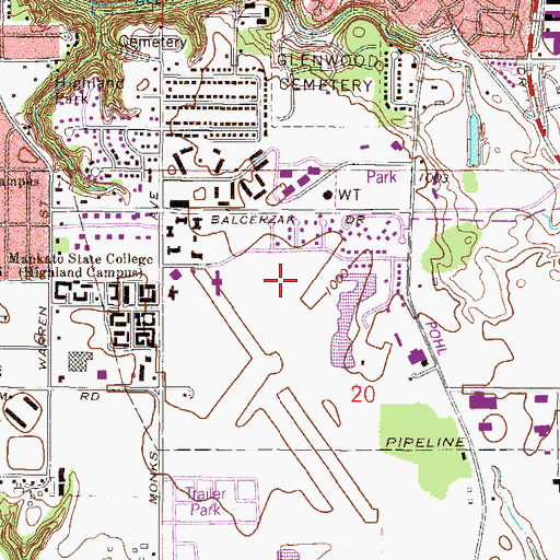 Topographic Map of Calvary Apostolic Church, MN