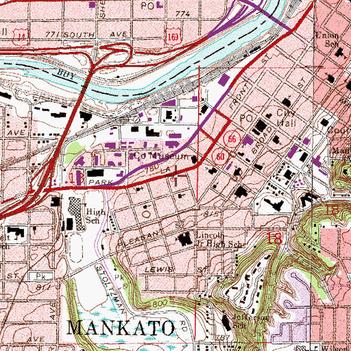 Topographic Map of Covenant Family Church, MN