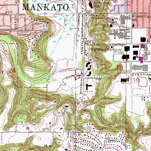 Topographic Map of First Congregational United Church of Christ, MN