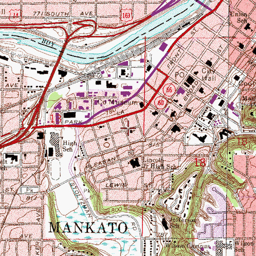 Topographic Map of United Pentecostal Church, MN