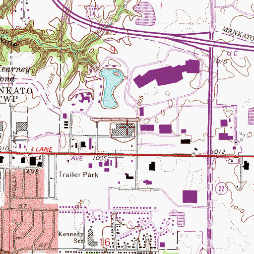 Topographic Map of Now Care Medical Center, MN