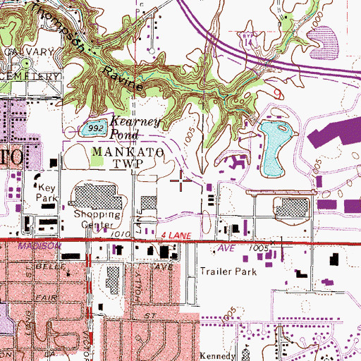 Topographic Map of Ophthalmology Associates Center, MN