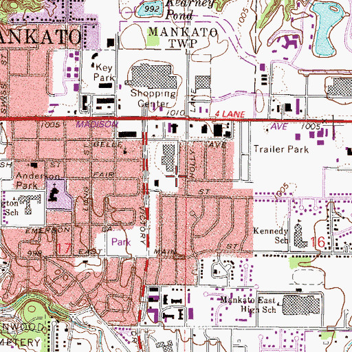 Topographic Map of Orthopaedic and Fracture Clinic, MN