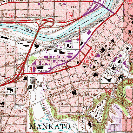 Topographic Map of One to One Clinic, MN