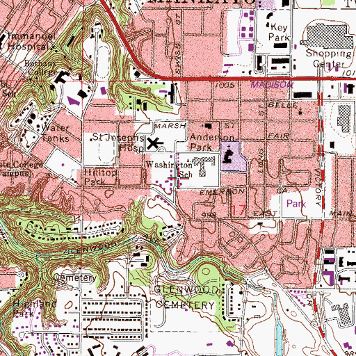 Topographic Map of Radiology Consultants Center, MN