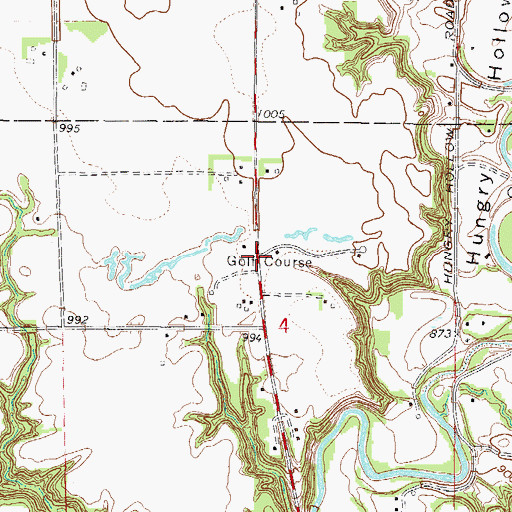 Topographic Map of Terrace View Golf Course, MN