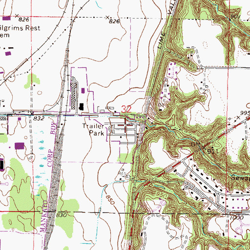 Topographic Map of Lime Valley Mobile Home Park, MN